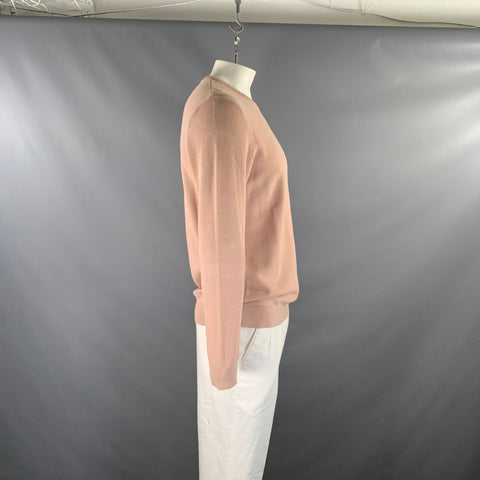 THEORY Size XL Camel Cotton Knit Pullover