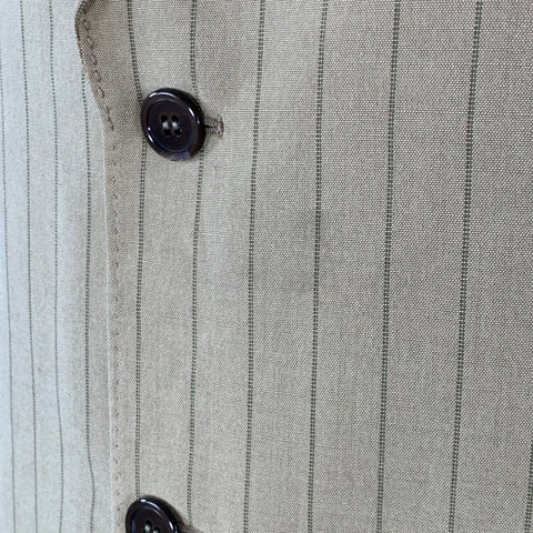 PRADA Size 44 Regular Tan Brown Pinstripe Viscose Linen Sport Coat