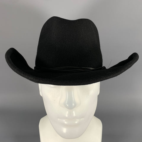 STETSON Size L Black Textured Wool Hats