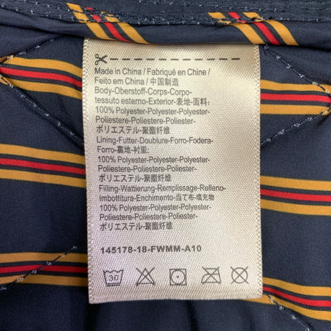 SCOTCH AND SODA Size S Navy Quilted Polyester Hidden Zipper Jacket