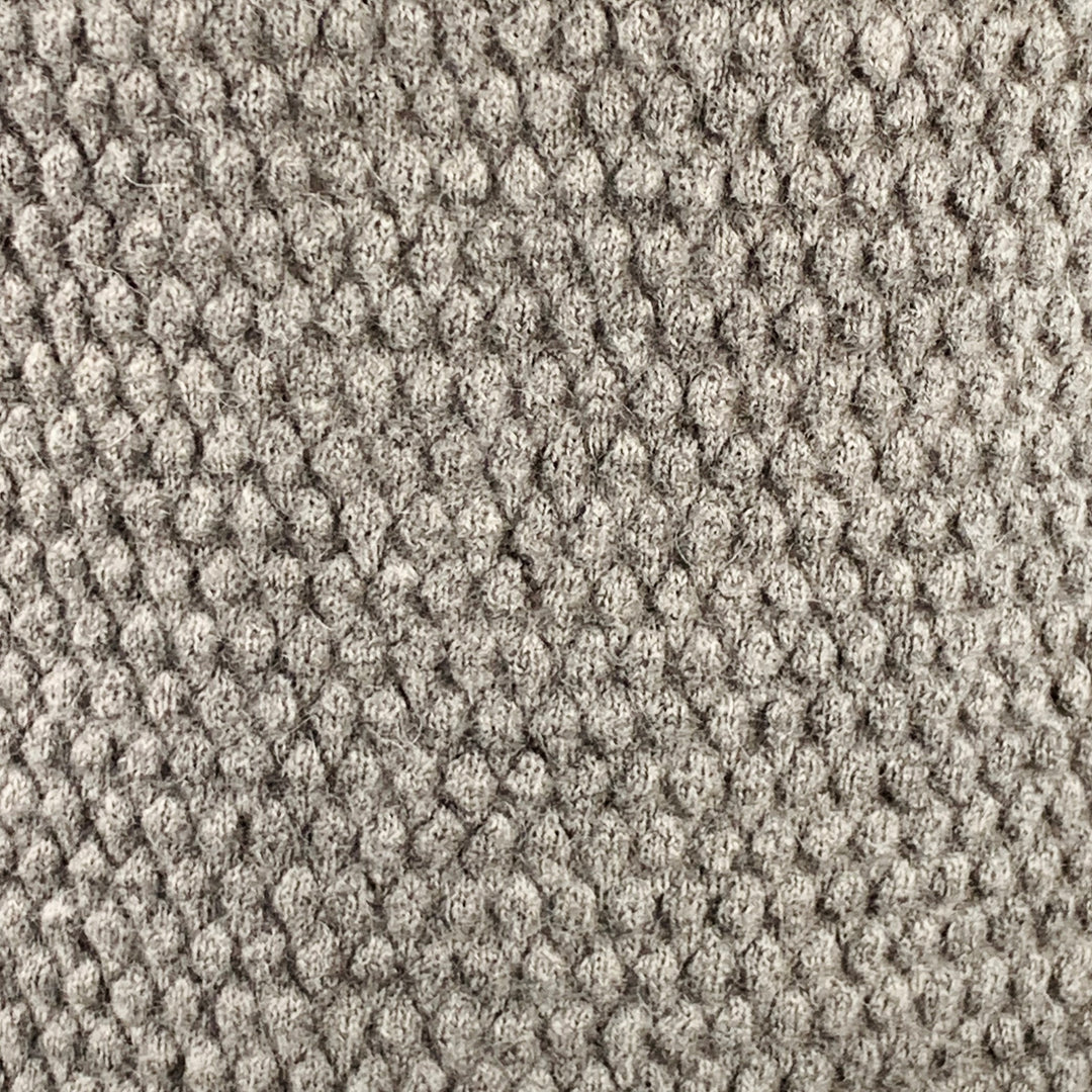 GRP Size M Grey Bubble Knit Alpaca Merino Wool Shawl Collar Sweater