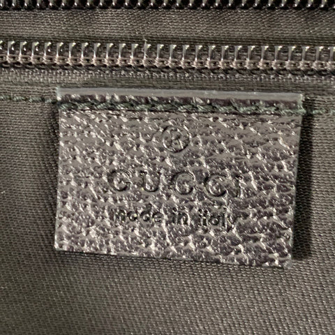 GUCCI Black Red Green Guccissima Monogram Web Canvas Messenger Bag