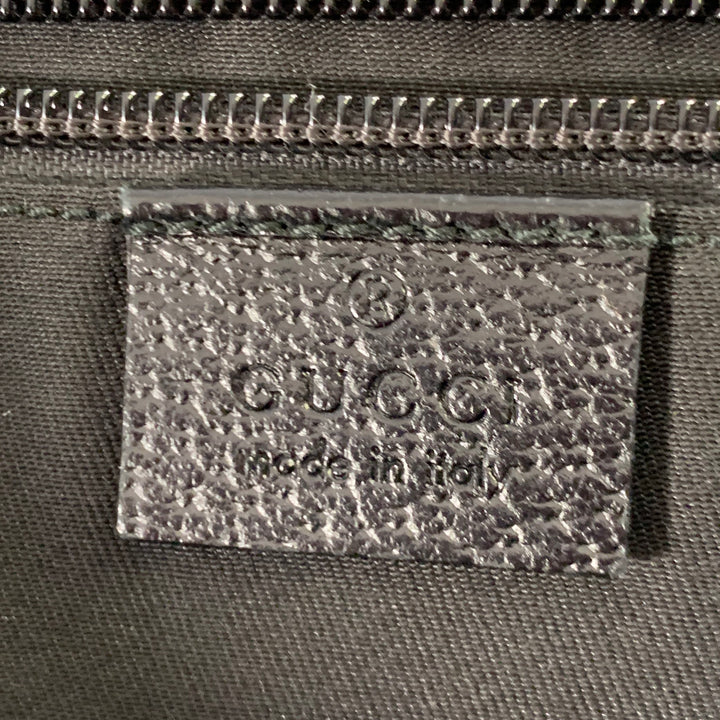 GUCCI Black Red Green Guccissima Monogram Web Canvas Messenger Bag