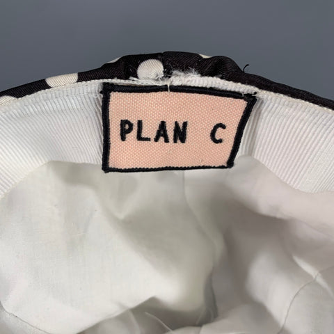 PLAN C Size S Black White Polka Dot  Hat