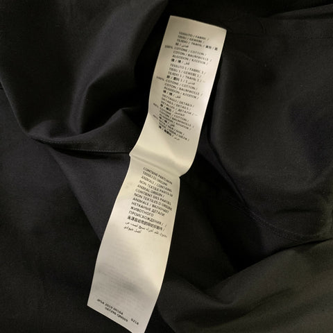 ALEXANDER MCQUEEN FW2020 Size L Black Cotton Button Up Long Sleeve Shirt
