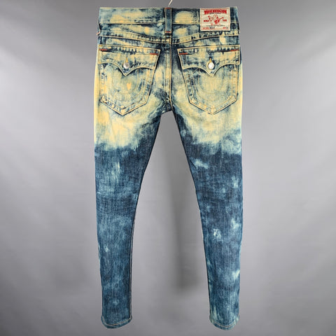 TRUE RELIGION Size 29 Blue Acid Wash Cotton Jeans