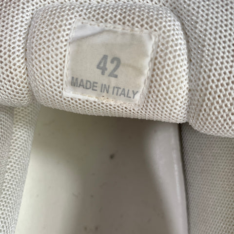 CELINE Size 12 White Leather Platform Flats