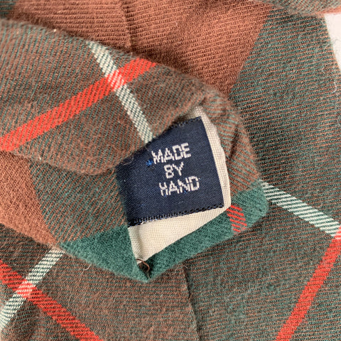 RALPH LAUREN Green Multi Color Plaid Cotton Tie