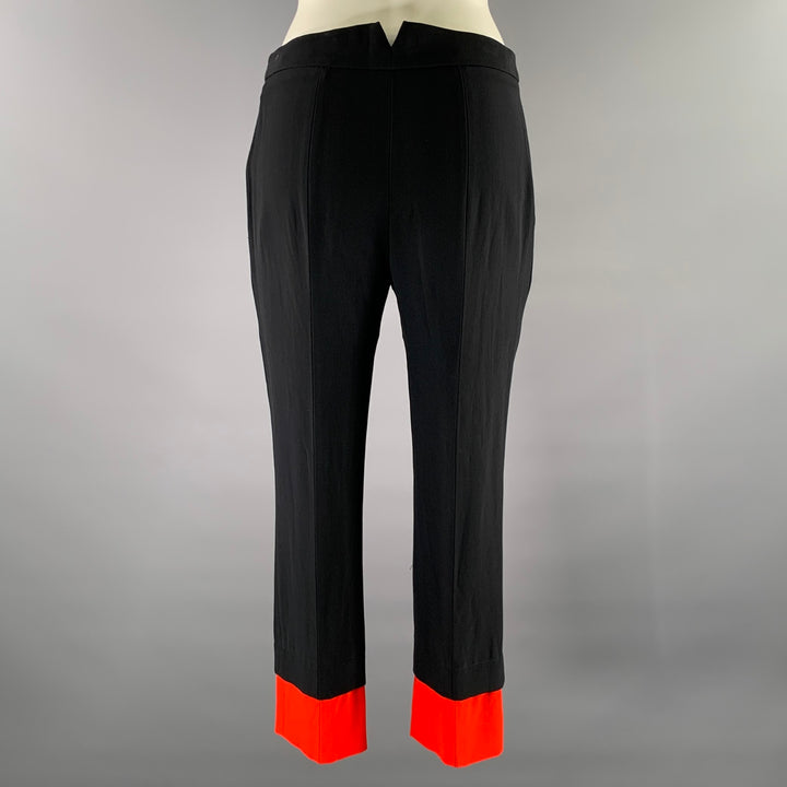 ALEXANDER MCQUEEN Size 2 Black Red Cuff Dress Pants