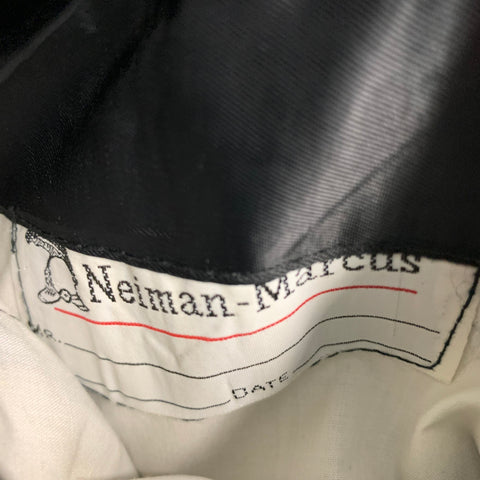 NEIMAN MARCUS Size 40 Black Wool Single Button Tuxedo Sport Coat
