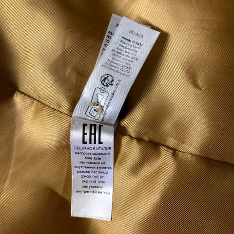 FORTE_FORTE Size M Gold Metallic Notch Lapel Jacket  Blazer