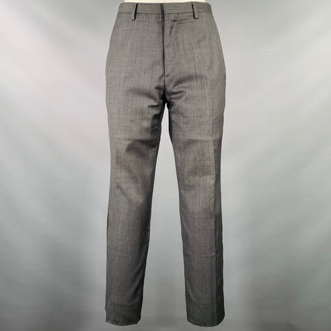 CALVIN KLEIN COLLECTION Size 34 Grey Wool Notch Lapel Suit