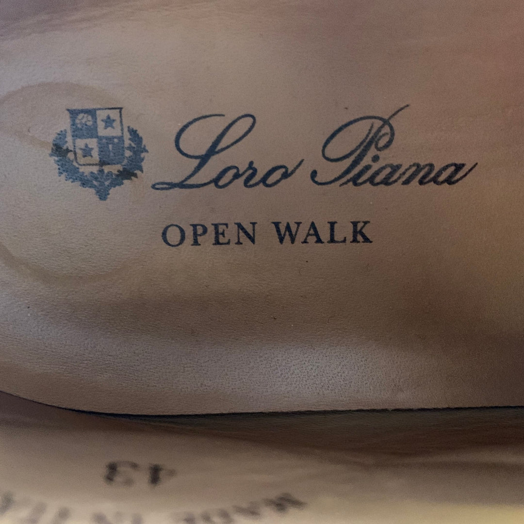 LORO PIANA Size 10 Brown Solid Suede Slip On Loafers