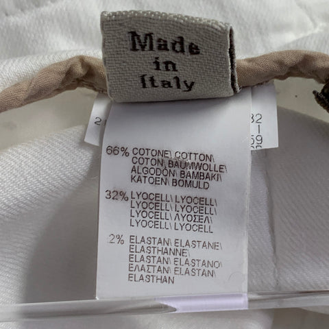 BRUNELLO CUCINELLI Taille 0 Jean plissé en mélange de coton crème