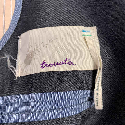 TROVATO Size 44 Grey Polyester Blend Single Breasted Sport Coat