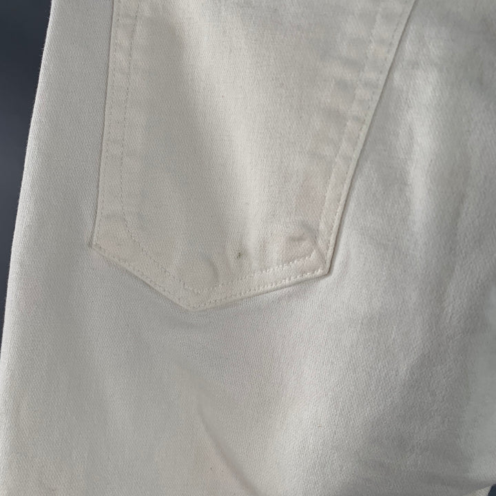 RAG & BONE Size 29 White Cotton Blend Skinny Five Pockets Button Fly Jeans
