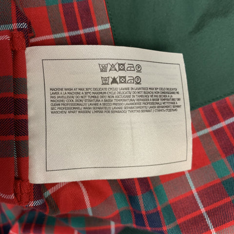 BARACUTA Blouson zippé en coton et polyester vert, taille 40