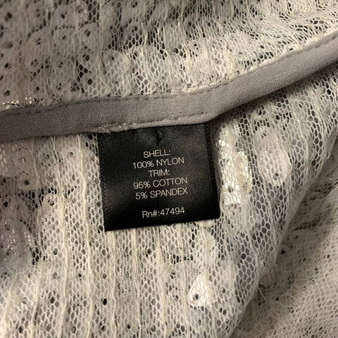 NORMA KAMALI Size S Silver Polyester Sequined Crew Neck Pullover