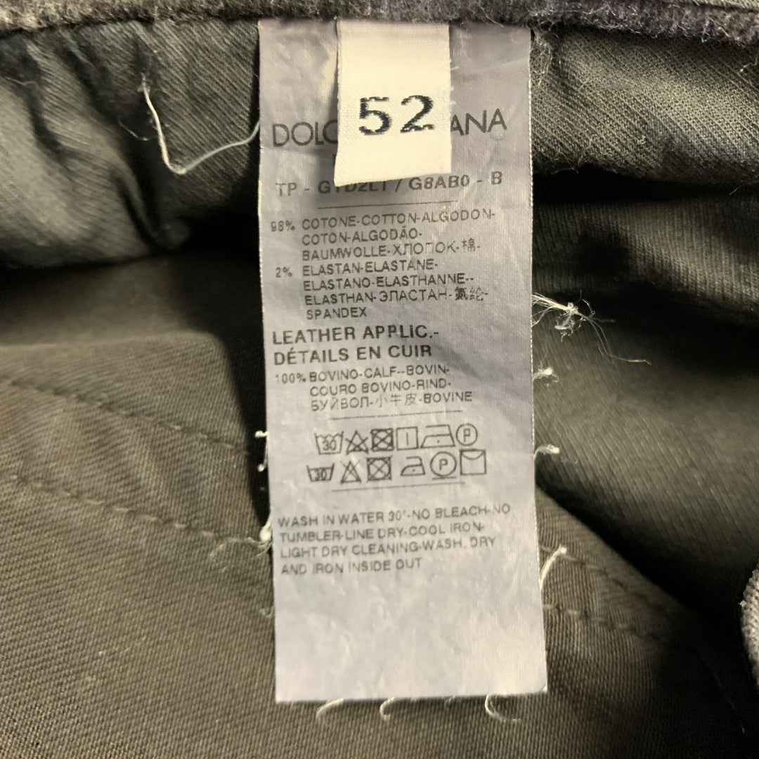 DOLCE & GABBANA Size 36 Black Cotton Blend Jean Cut Casual Pants