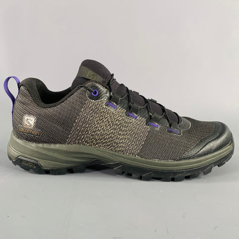 SALOMON Size 7 -Outpro Matryx- Black Purple Polyamide Blend Slip On Sneakers