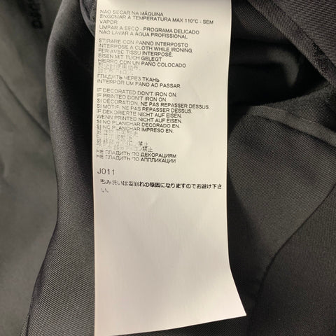 DSQUARED2 Size 44 Black Wool Blend Zip Up Sport Coat
