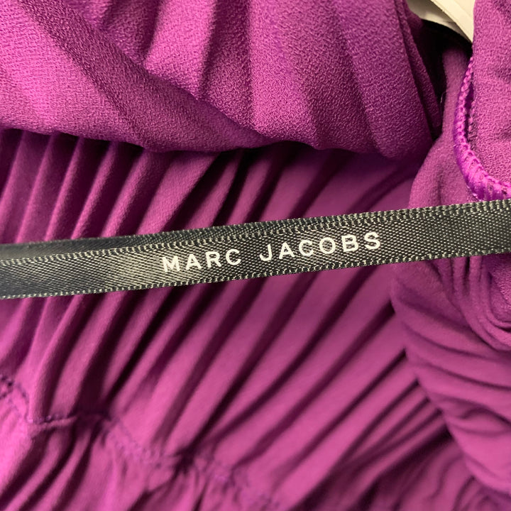 MARC JACOBS Size M Purple Polyester Pleated Skirt