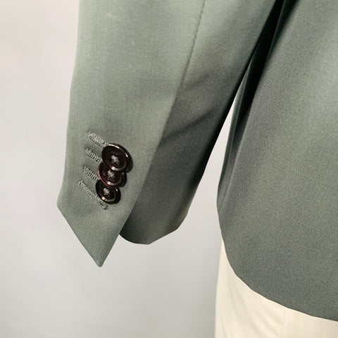 FENDI Size 42 Charcoal Wool Notch Lapel Sport Coat