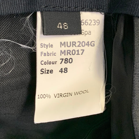 MARC JACOBS Size 32 Grey Charcoal Virgin Wool Wide Leg Cuffed Dress Pants