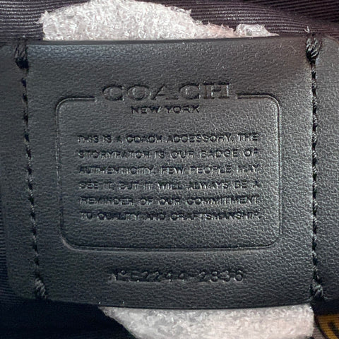 Trousse de toilette zippée en cuir noir taille unique COACH