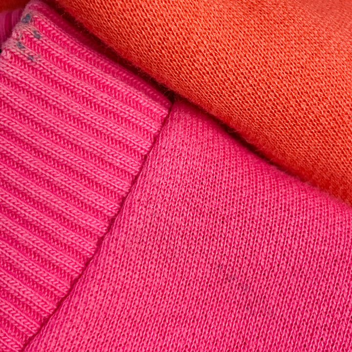 RAF SIMONS Size XL Pink Orange Ombre Cotton Crew Neck Sweatshirt
