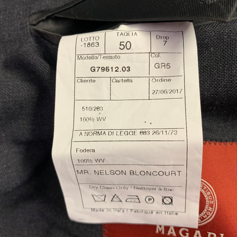 MAGARI Size 40 Grey Charcoal Virgin Wool Sport Coat