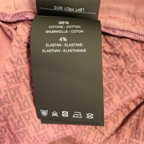 PT TORINO Size 34 Pink Rose Cotton Blend Pleated Dress Pants
