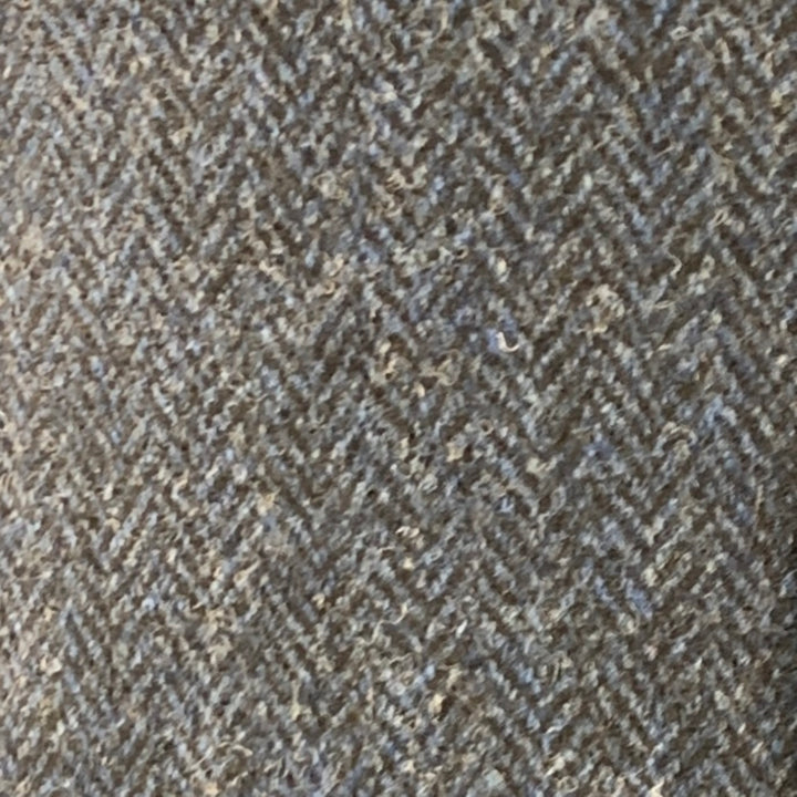 O'CONNELL'S Size 42 Long Blue Black Herringbone Wool Sport Coat