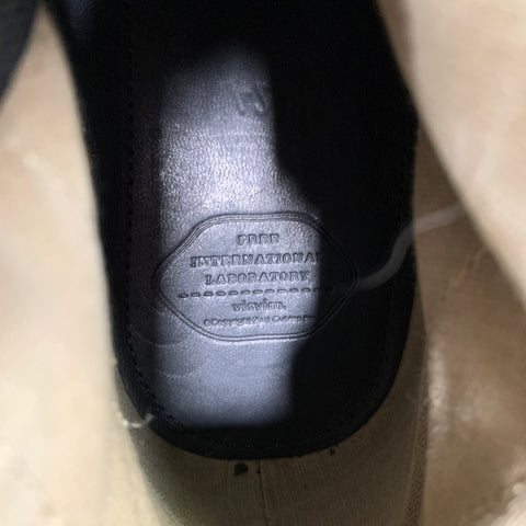 VISVIM Size 9.5 Black Olive Distressed Leather Canvas Lace Up Boots