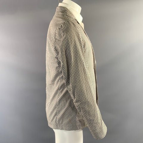 ALEXANDER MCQUEEN Chest Size 38 White Black & Red Skulls Cotton Sport Coat