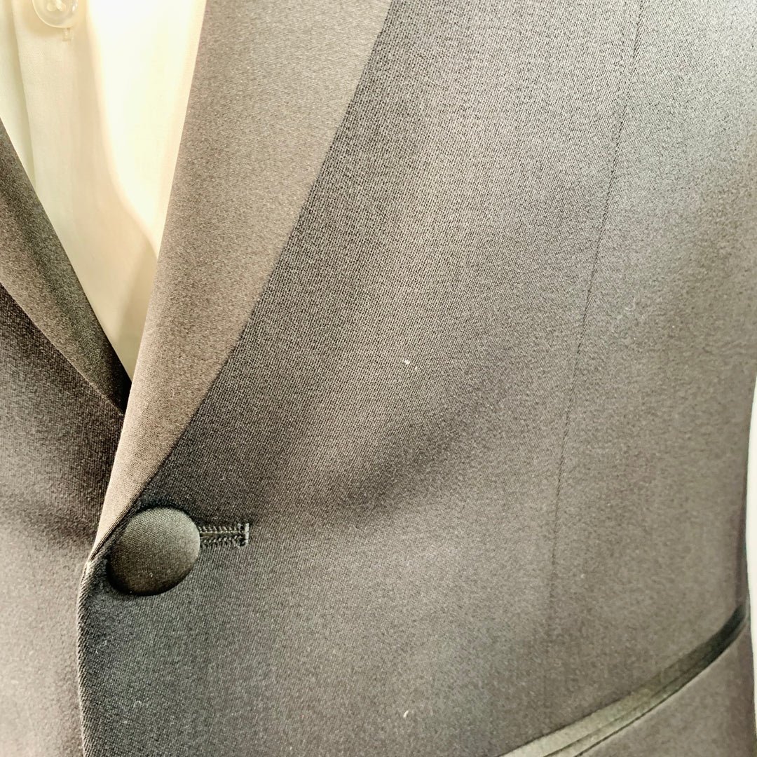 INDOCHINO Size M Black Wool Notch Lapel Tuxedo
