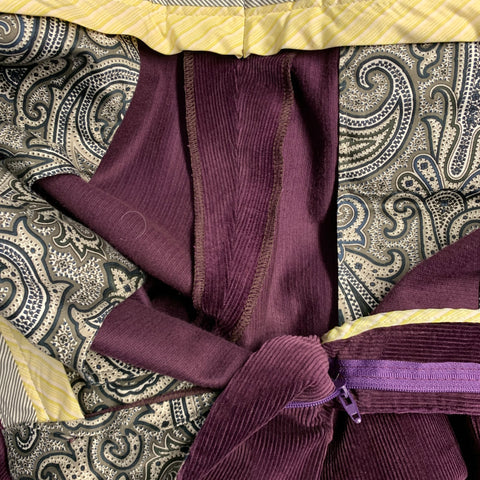 ETRO Size 36 Purple Corduroy Cotton Blend Zip Fly Dress Pants