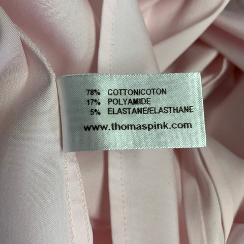 THOMAS PINK Size S Pink Cotton Blend Slim Fit Long Sleeve Shirt
