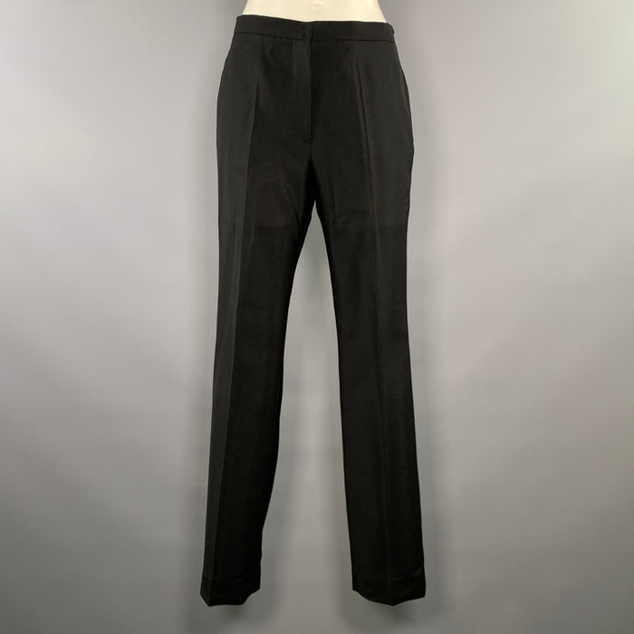 JIL SANDER Size 4 Black Wool  Mohair Trouser Cut Casual Pants