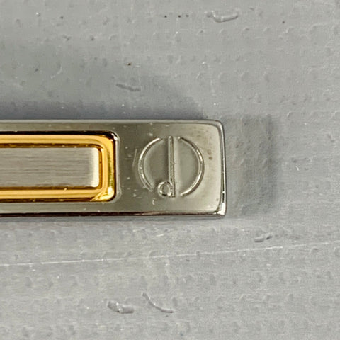DUNHILL Vintage Silver Gold Metal Tie Clip