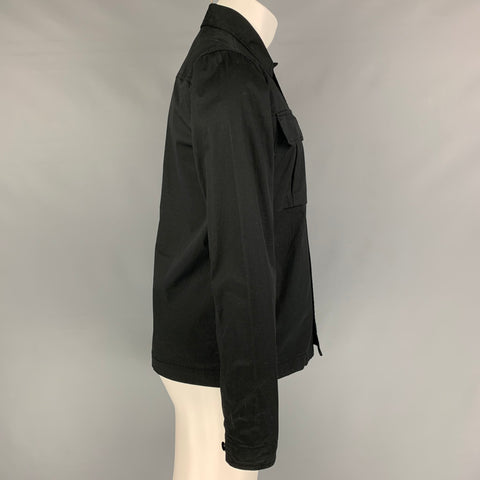 THEORY  Size M Black Zip Snaps Jacket