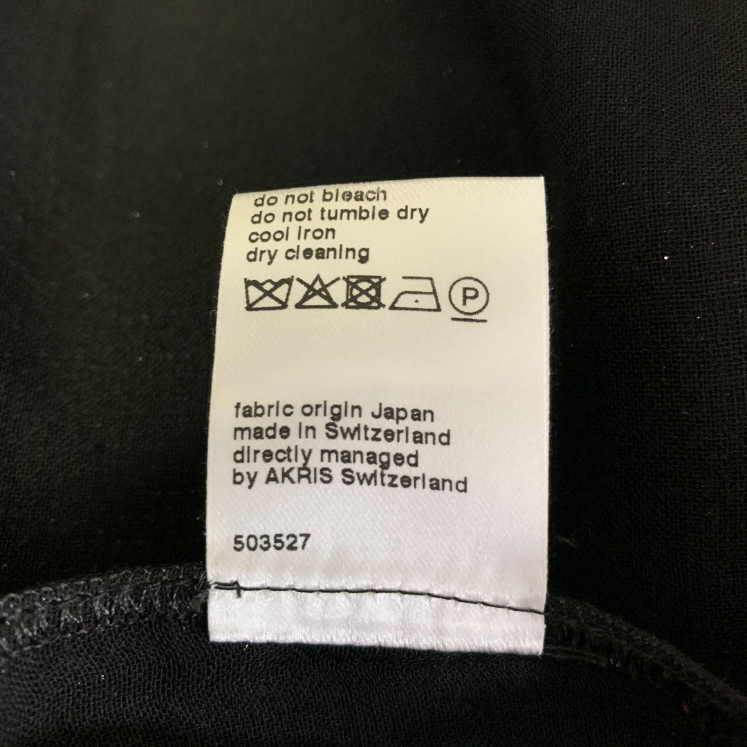 AKRIS Size 12 Black Glitter Wool  Polyester Sparkly Jacket