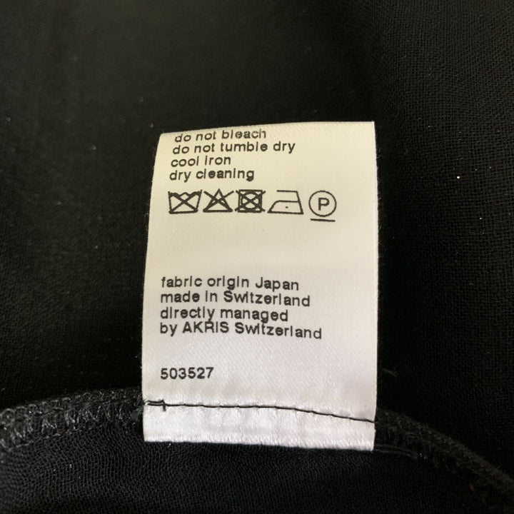AKRIS Size 12 Black Glitter Wool  Polyester Sparkly Jacket
