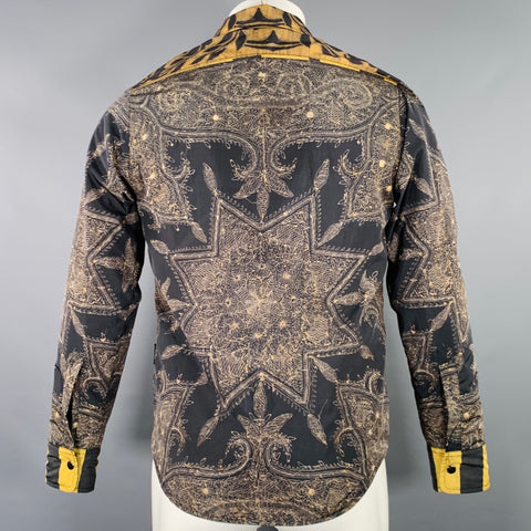 PIERRE-LOUIS MASCIA Size XS Yellow Grey Floral Polyamide Jacket