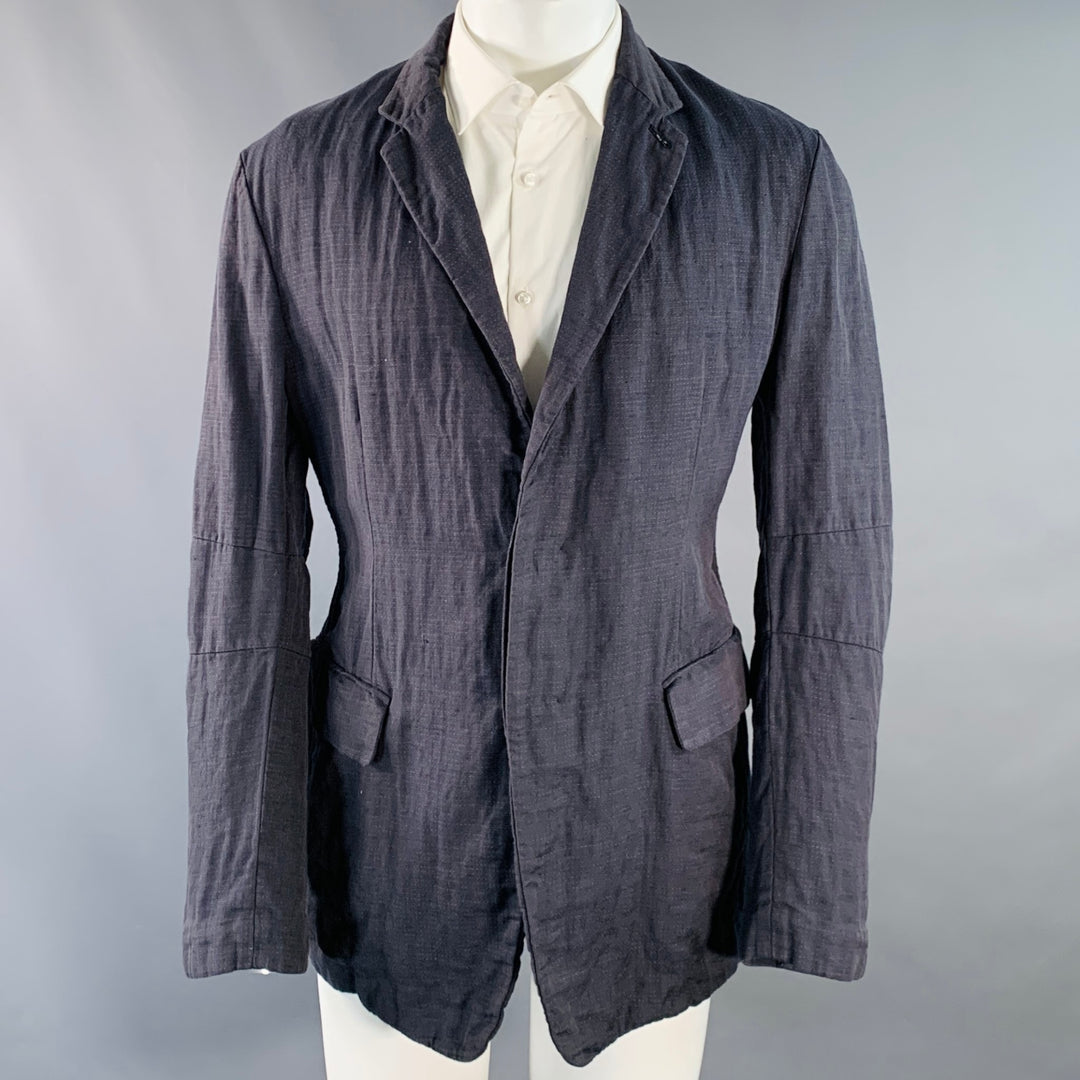 FORME 3’3204322896 Size 40 Grey Tan Dots Cotton Linen Silk Sport Coat