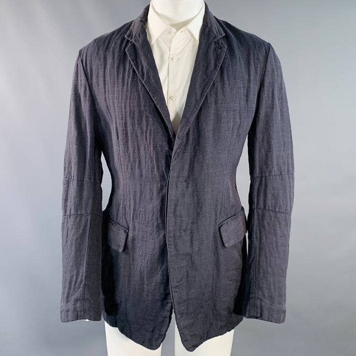 FORME 3’3204322896 Size 40 Grey Tan Dots Cotton Linen Silk Sport Coat