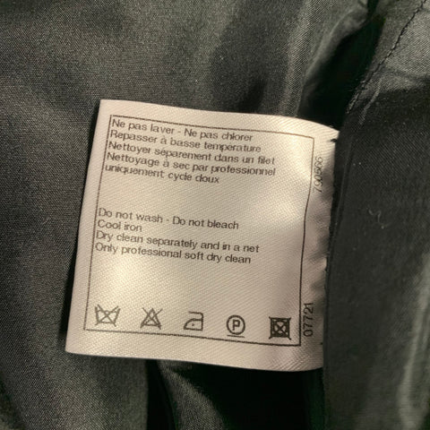 CHANEL Size 6 Black Wool Wide Leg Dress Pants