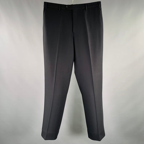 ARMANI COLLEZIONI Pantalon de ville noir à devant plat, Taille 32