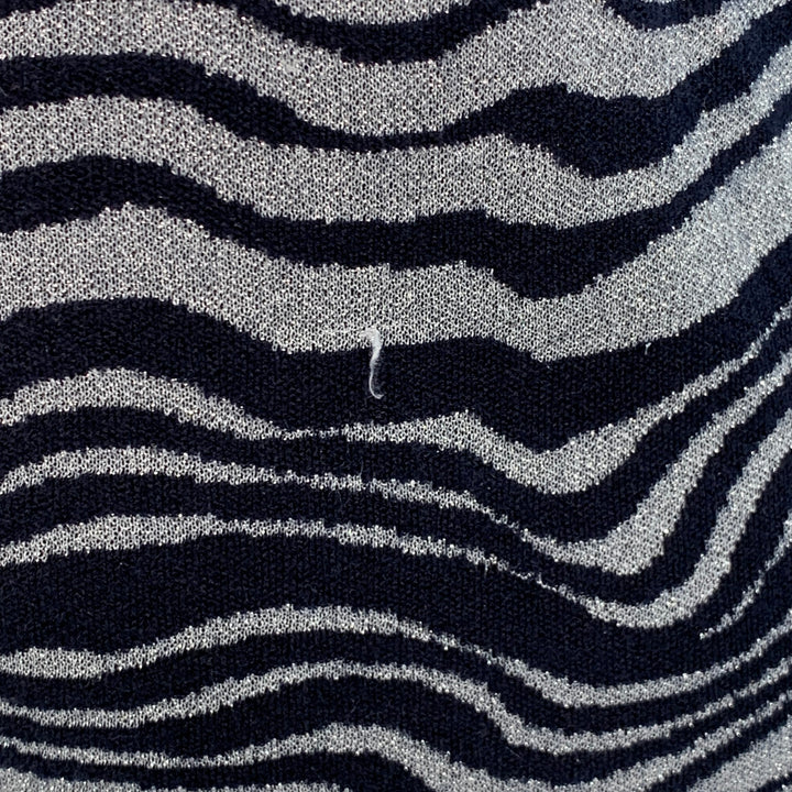 SIES MARJAN Size L Silver Navy Cashmere Blend Marbled Turtleneck Pullover
