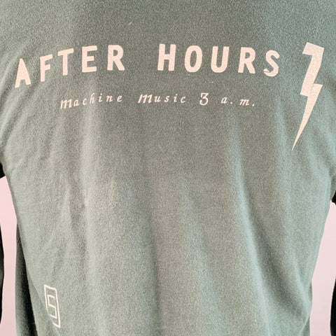NICE COLLECTIVE Size M Green Cotton Asymmetrical One Pocket Sweatshirt